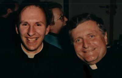 Seine Exzellenz, der zweite Milit&auml;rordinarius von &Ouml;sterreich, Msgr. Mag. theol. Christian Werner, und sein von ihm geweihter erster Priester, Mag. theol. Alexander Pytlik.