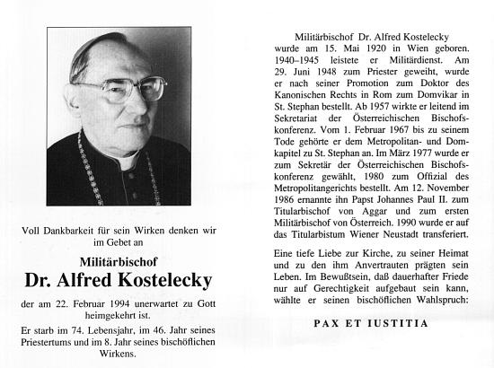 O Herr, gib seiner Seele die ewige Ruhe! Und das ewige Licht leuchte ihm! Herr, laß ihn ruhen in Frieden. Amen. Dieser Bischof hat alles gegeben, was der Herr ihm aufgetragen hatte, ewiges Vergelt's Gott!